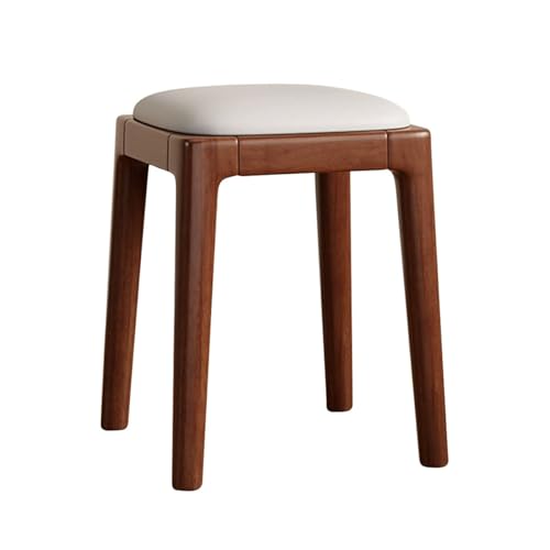 Tragbarer rückenfreier Holzhocker mit gepolstertem Sitz, stapelbare platzsparende Lösung für Esszimmer und Theken Tragbarer rückenfreier Holzhocker mit gepolstertem Sitz, stapelbare platzsparende Lösung für Esszimmer und Theken von Generisch