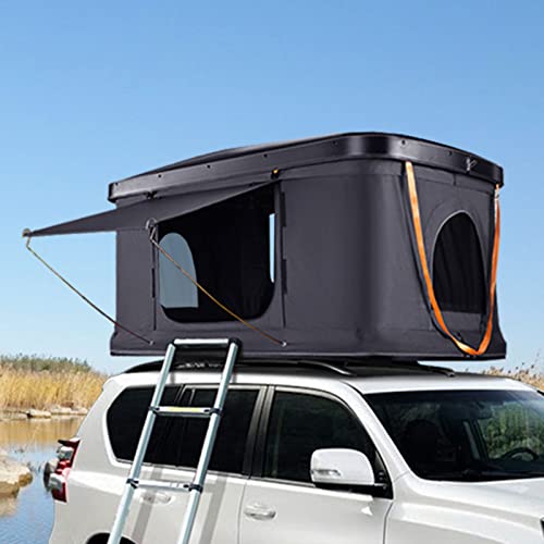 Tragbares Autodachzelt, Vorzelt – Faltbares Hartschalen-Design mit eingebauter Leiter und Beleuchtung für Outdoor-Camping-Abenteuer von Generisch