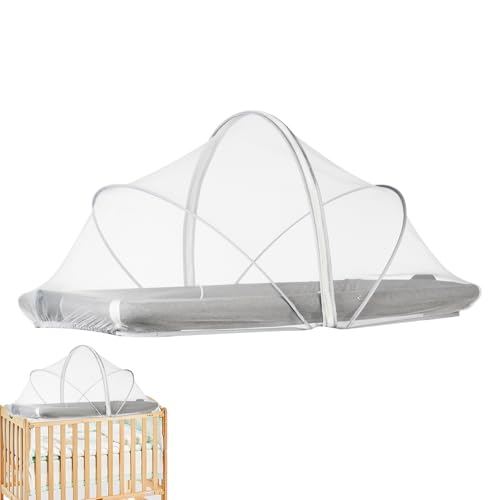 Tragbares Babybettnetz – Stubenwagen-Abdeckung, Baby-Netz für Bett, Mos-Quito-Netzbezug, Mos-Quito-Netz für Babybett, atmungsaktives, faltbares Netz für Schaukelwiege, Kinderwagen, Spielplatz von Generisch