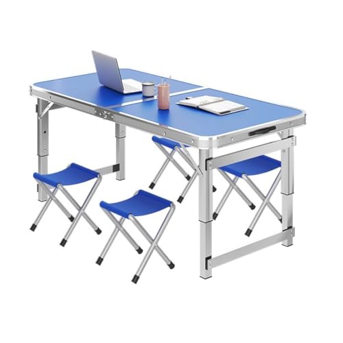 Tragbares Campingtisch-Set mit verstellbarer Höhe und faltbaren Hockern, ideal für Versammlungen und Grillabende im Freien Tragbares Campingtisch-Set mit verstellbarer Höhe und faltbaren Hockern, ideal für Versammlungen und Grillabende im Freien von Generisch