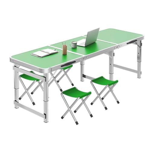 Tragbares Campingtisch-Set mit verstellbarer Höhe und faltbaren Hockern, ideal für Versammlungen und Grillabende im Freien Tragbares Campingtisch-Set mit verstellbarer Höhe und faltbaren Hockern, ideal für Versammlungen und Grillabende im Freien von Generisch