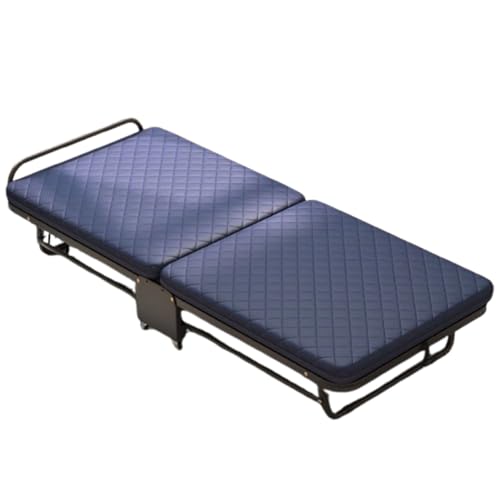 Tragbares Klappbett für Erwachsene – Platzsparendes Schlafbett mit Rollen ideal für Büro Terrasse und Außenbereich (75 cm) – leicht zu bewegen und zu verstauen von Generisch