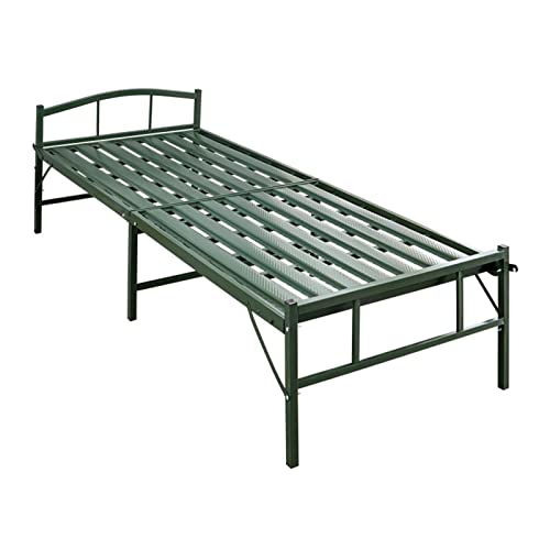 Tragbares Klappbett mit gepolsterter Plattform, geräuschfreies Design, Unterbettkommode und Eisenlatten für starken Halt – ideal für Platzsparend und Komfort Tragbares Klappbett mit gepolsterter Plattform, geräuschfreies Design, Unterbettkommode und Eisenlatten für starken Halt – ideal für Platzsparend und Komfort von Generisch