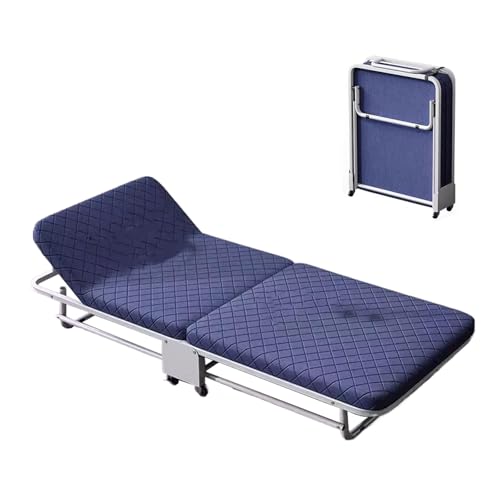 Tragbares Klappbett mit verstellbarer Rückenlehne, verdicktem Stahlrahmen und Schaumstoffmatratze für Büro, Schlafzimmer und Gästezimmer Tragbares Klappbett mit verstellbarer Rückenlehne, verdicktem Stahlrahmen und Schaumstoffmatratze für Büro, Schlafzimmer und Gästezimmer von Generisch