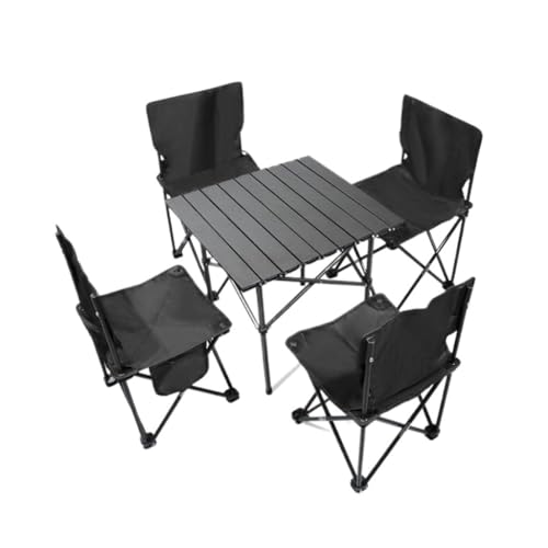 Tragbares Klapptisch-Set mit Stühlen für Picknicks, Camping und Freizeitaktivitäten im Freien, kompaktes Esszimmermöbel für einfachen Transport und Lagerung Tragbares Klapptisch-Set mit Stühlen für Picknicks, Camping und Freizeitaktivitäten im Freien, kompaktes Esszimmermöbel für einfachen Transport und Lagerung von Generisch