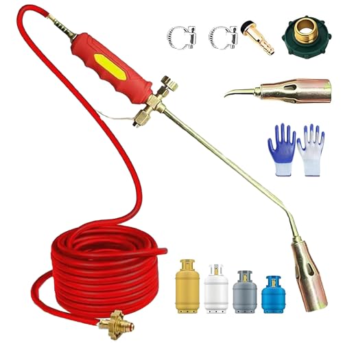 Tragbares Propangasbrenner-Set mit 1,2 m langem Schlauch für Flammenjäten, Dachdecker und Eisentfernung – 5,1 cm Düsendurchmesser Tragbares Propangasbrenner-Set mit 1,2 m langem Schlauch für Flammenjäten, Dachdecker und Eisentfernung – 5,1 cm Düsendurchmesser von Generisch