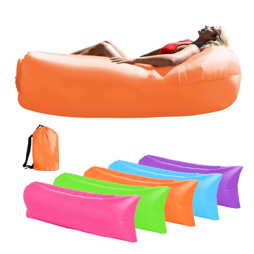 Tragbares aufblasbares Schlafsofa für Strand, Camping, Garten, wasserdicht, auslaufsicher, aufblasbarer Stuhl, Couch, Sonnenliege für Outdoor, Reisen, Picknick, Wandern, Pool von Generisch