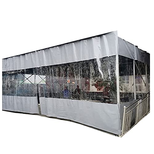 Transparente Abdeckplane, 0,5 mm dick, für den Außenbereich, für Pergola, Terrasse, Veranda und Garage, erhältlich in 60 Größen (4 x 5 m) von Generisch