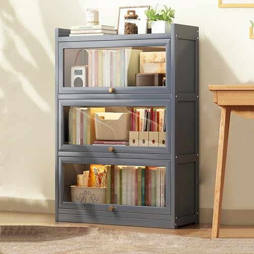 Transparente Acryl-Vitrine für Sammlerstücke - Transparenter staubdichter Vitrine Schrank, Curio-Boxen für Minifiguren - Grau, Größe:31.4x12cm, Perfekte Display-Lösung von Generisch