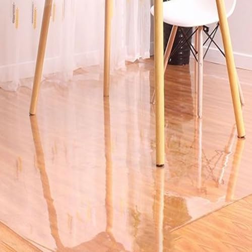 Transparente Bürostuhlmatte, 1,5 mm, PVC-Bodenschutz für Gaming-Küchen und Esstische, leicht zu reinigen, 130 cm x 200 cm, ideal für Hartholzböden und Backbereiche zu Hause Transparente Bürostuhlmatte, 1,5 mm, PVC-Bodenschutz für Gaming-Küchen und Esstische, leicht zu reinigen, 130 cm x 200 cm, ideal für Hartholzböden und Backbereiche zu Hause von Generisch
