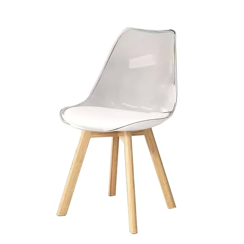 Transparente Esszimmerstühle aus Acryl, 2er-Set, moderner nordischer Stil, Küchenstühle für Wohnzimmer, Küche oder Café, verdicktes Kunststoffmaterial für Komfort und Haltbarkeit von Generisch