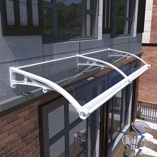 Transparente Fenstermarkise Türüberdachung für außen Terrasse Polycarbonat Haustür Vordach Outdoor Terrassenüberdachung für Fenster Balkon Terrasse - Leises Design von Generisch