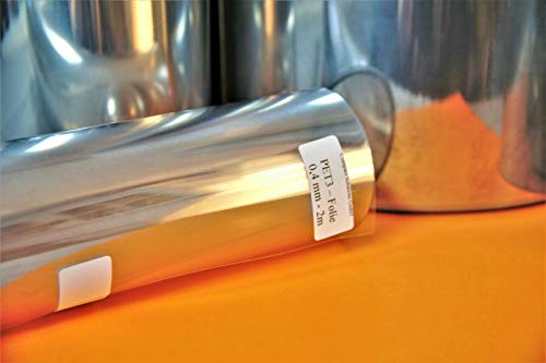 Transparente Gartenfolie Verglasungsfolie 100 cm – 0,5 mm Folientunnel Gewächshaus Sandkasten 10m von Generisch