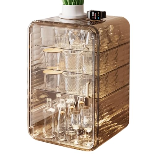Transparente Kosmetik-Aufbewahrungsbox, staubdichte Aufbewahrungsbox, transparenter Tassen-Organizer, platzsparende Aufbewahrungsbox, mehrschichtige Aufbewahrungsbox, wasserdichte Aufbewahrung für Transparente Kosmetik-Aufbewahrungsbox, staubdichte Aufbewahrungsbox, transparenter Tassen-Organizer, platzsparende Aufbewahrungsbox, mehrschichtige Aufbewahrungsbox, wasserdichte Aufbewahrung für von Generisch