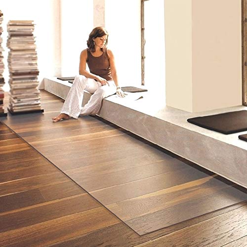 Transparente Kunststoff-Teppichschutzmatte – schneidbare 1 mm dicke Bodenabdeckung für harte Böden – Flur Eingang Teppich Schild – erhältlich in 1 m bis 8 m Größen (1,1 x 4 m/3,6 x 13,1) von Generisch