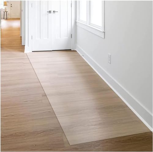 Transparente PVC-Bodenschutzmatte, rechteckige Form für Heimbüro, ideal für Holzteppichböden von Generisch