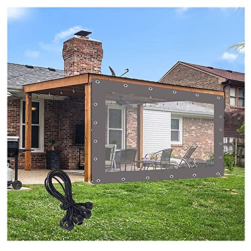 Transparente PVC-Plane, wasserdichte transparente Plane für Pavillon & Pergola Seitenteile, reißfeste Außenabdeckung, benutzerdefinierte Größe 1,8 x 3 m, langlebiger Schutz von Generisch