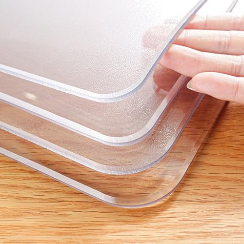 Transparente PVC-Schreibtischunterlage – Wasserdichter rutschfester Tischschutz für Büro und Arbeitsplatz, 1,5 mm dick, große Größe, 140 cm x 140 cm, strapazierfähige Oberflächenabdeckung. von Generisch