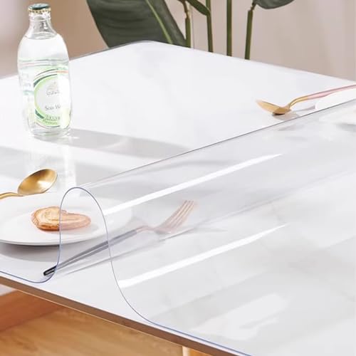 Transparente PVC-Tischabdeckung, 1 mm dick, wasserdicht und ölbeständig, Kunststofffolie, perfekt für Büroboden und Stuhl, 90 x 180 cm, Tischschutz Transparente PVC-Tischabdeckung, 1 mm dick, wasserdicht und ölbeständig, Kunststofffolie, perfekt für Büroboden und Stuhl, 90 x 180 cm, Tischschutz von Generisch