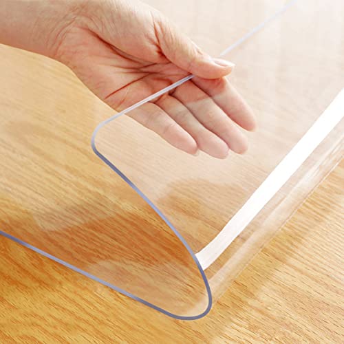Transparente PVC-Tischabdeckung, 81,3 x 121,9 cm, wasserdicht, Vinyl-Schreibtischunterlage für Esstisch, Eingang, TV-Ständer und Sofa, rutschfest, rechteckig Transparente PVC-Tischabdeckung, 81,3 x 121,9 cm, wasserdicht, Vinyl-Schreibtischunterlage für Esstisch, Eingang, TV-Ständer und Sofa, rutschfest, rechteckig von Generisch