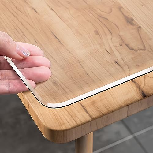 Transparente PVC-Tischabdeckung, weiches Glas, Tischmatte 2.0, hochwertiger transparenter Tischschutz für Couchtisch und Schreibtisch (80 x 150 cm) von Generisch