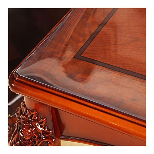 Transparente PVC-Tischdecke, ölbeständig, kratzfest, 2 mm dick, 80 x 140 cm, ideal für Büro, Zuhause, Esszimmer, langlebig, leicht zu reinigen, Tischschutz Transparente PVC-Tischdecke, ölbeständig, kratzfest, 2 mm dick, 80 x 140 cm, ideal für Büro, Zuhause, Esszimmer, langlebig, leicht zu reinigen, Tischschutz von Generisch