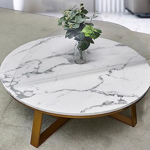 Transparente PVC-Tischdecke, rund, 1 mm dick, wasserdicht, Kunststoffschutz, leicht zu reinigen, runde Tischabdeckung, 190 cm Durchmesser, Tischschutz für Zuhause und Esszimmer Transparente PVC-Tischdecke, rund, 1 mm dick, wasserdicht, Kunststoffschutz, leicht zu reinigen, runde Tischabdeckung, 190 cm Durchmesser, Tischschutz für Zuhause und Esszimmer von Generisch