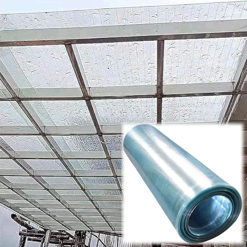 Transparente Polycarbonat-Dachbahnen – regenfeste Dämmplatten für Gewächshäuser, Carports, Outdoor-Vordächer – leicht zu schneiden, individuelle Größe (1,2 m x 5 m) von Generisch