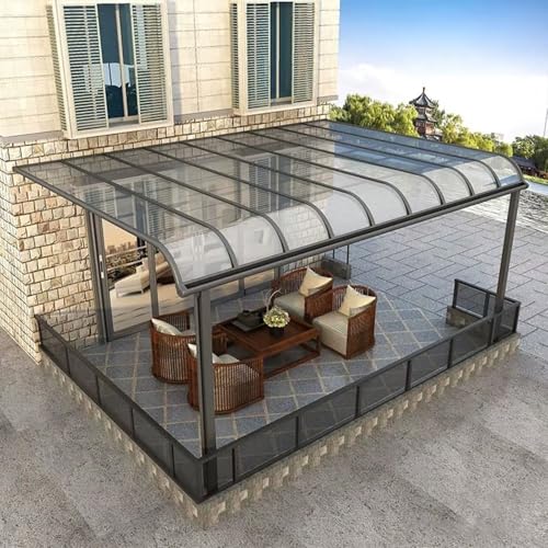 Transparente Polycarbonat-Dachplatten – langlebig, 2 mm dick für verbesserte Lichtdurchlässigkeit, ideal für Gewächshäuser, Terrassen und Außenabdeckungen von Generisch
