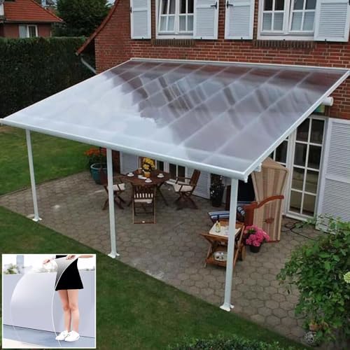 Transparente Polycarbonat-Gewächshausplatten, 2 mm Acryl-Kunststoff-Dachbahnen, wasserdichte Abdeckung für Gartenhaus und Außenstrukturen (50 cm x 10 m) von Generisch