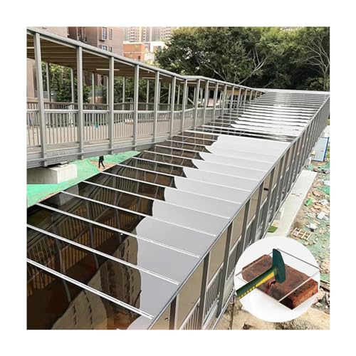 Transparente Polycarbonatplatte für Pergoladächer, Gewächshäuser, langlebige, wasserdichte Platten, leicht zu schneiden und zu biegen, anpassbare Dicke, 1 mm, Größe 0,2 x 2,4 m von Generisch