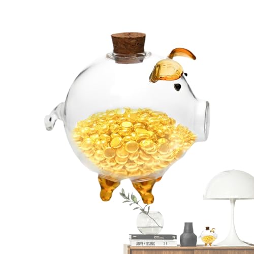 Transparente Spardose – Form Münze Bank Behälter Box | Tragbare Spardose Transparente Spardose | Spardose | Form Glas Münzsparbox | Klare Spardose | Bargeld Rechnungen von Generisch