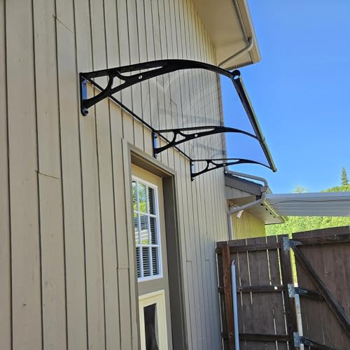 Transparente Terrassenüberdachung - Unsichtbarer Regen- & Schneeschutz - Strapazierfähige Garagentorabdeckung für Balkon & Fenster - Größe L:100x200 cm - Wetterbeständiger Außenunterstand Transparente Terrassenüberdachung - Unsichtbarer Regen- & Schneeschutz - Strapazierfähige Garagentorabdeckung für Balkon & Fenster - Größe L:100x200 cm - Wetterbeständiger Außenunterstand von Generisch