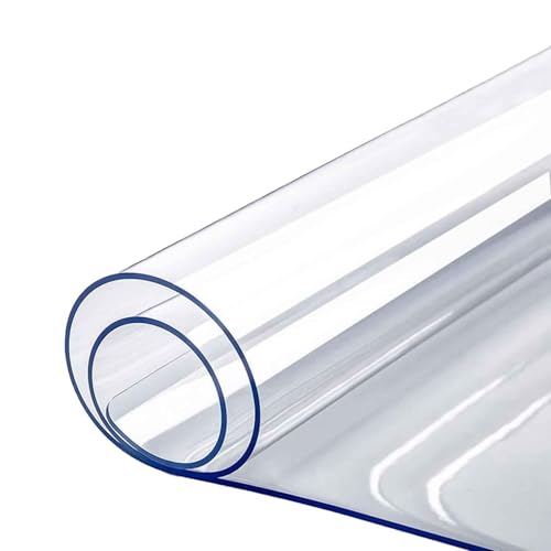 Transparente Tischabdeckung, 2,0 mm dick, Kunststoffschutz, Tischschutz für Esstisch, PVC-Tischschutz, Tischunterlage für Küchentisch, 71,1 x 71,1 cm, 2 mm Transparente Tischabdeckung, 2,0 mm dick, Kunststoffschutz, Tischschutz für Esstisch, PVC-Tischschutz, Tischunterlage für Küchentisch, 71,1 x 71,1 cm, 2 mm von Generisch