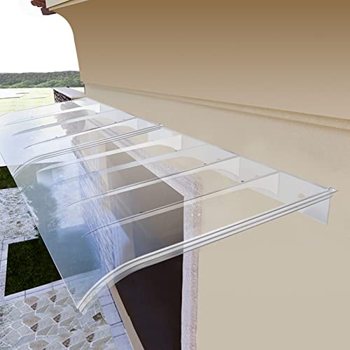 Transparente Türvordach Polycarbonat Markise für Veranda Balkon Fenster Garten - UV Schutz Regen & Schnee Schild 50.8 cm x 231.9 cm Strapazierfähige Outdoor Abdeckung Transparente Türvordach Polycarbonat Markise für Veranda Balkon Fenster Garten - UV Schutz Regen & Schnee Schild 50.8 cm x 231.9 cm Strapazierfähige Outdoor Abdeckung von Generisch