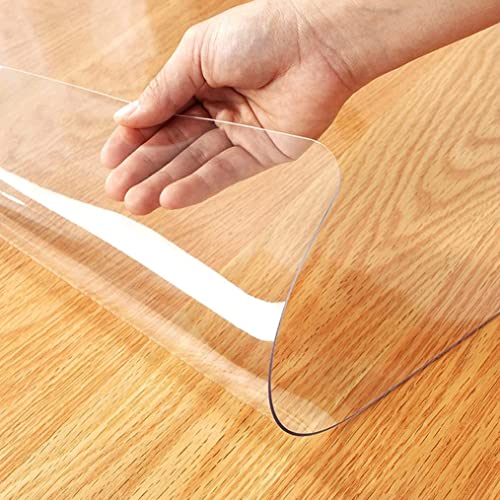 Transparente Vinyl-Bodenmatte, 60 - 60 cm, rutschfester Teppichschutz für Zuhause/Büro, transparente Teppichabdeckung für Niederflorteppiche und Fußmatten, langlebig und leicht zu reinigen von Generisch