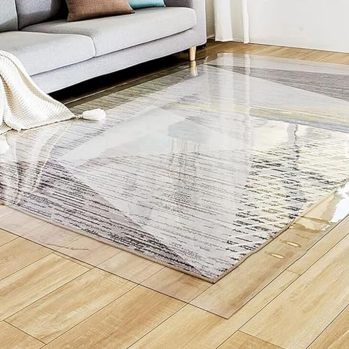 Transparente Vinyl-Bodenschutzmatte, dick, 1 mm, rutschfest, Teppich für Hartholzböden, Transparente Vinyl-Bodenschutzmatte, dick, 1 mm, rutschfest, Teppich für Hartholzböden, von Generisch