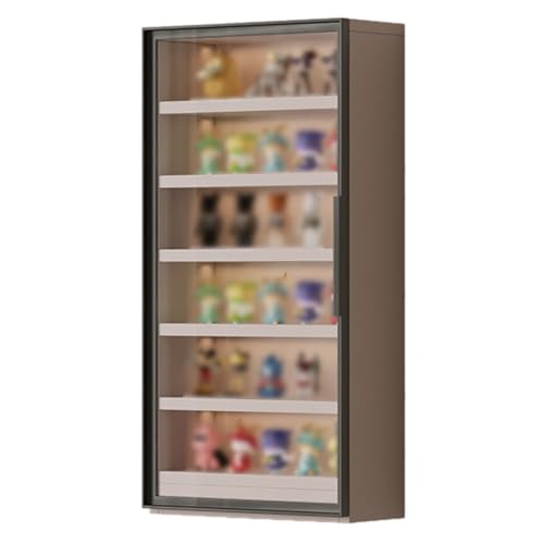 Transparente Vitrine mit Holzglasständer für Sammlerstücke und Mini-Actionfiguren, bodenstehend oder an der Wand montierte Vitrine Transparente Vitrine mit Holzglasständer für Sammlerstücke und Mini-Actionfiguren, bodenstehend oder an der Wand montierte Vitrine von Generisch