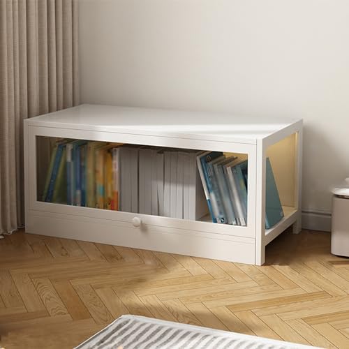 Transparente Vitrine mit Klapptür - Curio Schrank Vitrine für Wohnzimmer, Schlafzimmer, Home Office - Bodenstehendes Design mit dreiseitiger Transparenz von Generisch