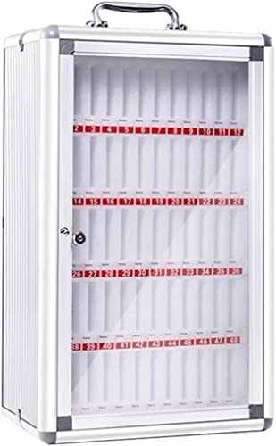 Transparente Wandmontierte Handy-Aufbewahrungsbox mit Schloss, Studenten- und Mitarbeitermanagementschrank, sichere Pfandbox, Silber, 60 cm, ideal für organisierte Räume von Generisch