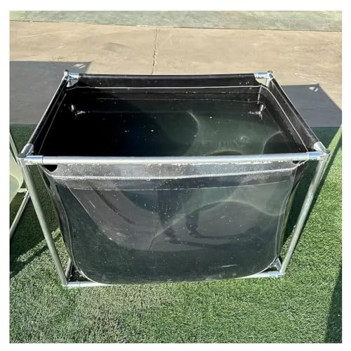 Transparente klare Sichtscheibe Aquarium Pool mit Ablassventil, PVC Leinwand Fischteich mit Stahlrahmen, Faltbare Outdoor Plane für Fisch und Garnelen Zucht von Generisch