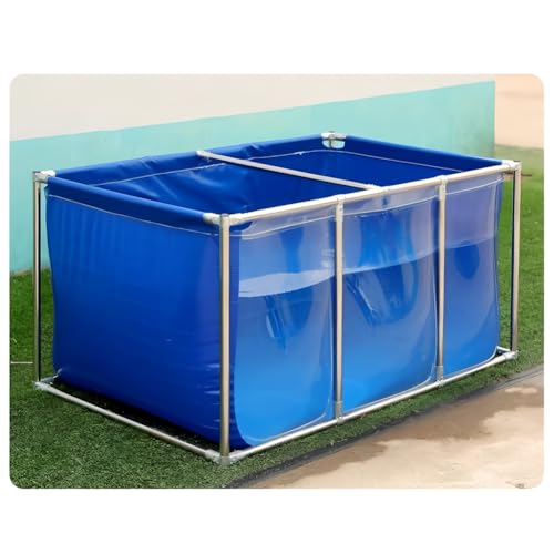 Transparente klare Sichtscheibe Aquarium Pool mit Ablassventil, PVC Leinwand Fischteich mit Stahlrahmen, Faltbare Outdoor Plane für Fisch und Garnelen Zucht Transparente klare Sichtscheibe Aquarium Pool mit Ablassventil, PVC Leinwand Fischteich mit Stahlrahmen, Faltbare Outdoor Plane für Fisch und Garnelen Zucht von Generisch