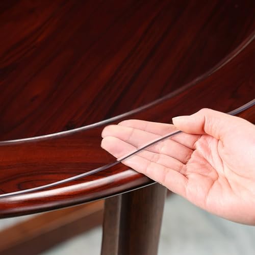 Transparente runde Tischdecke, wasserdicht, kratzfest, Schutzfolie, 2,5 mm dick, für Ess-/Couchtische, erhältlich in 40 x 120 cm Größen (85 cm) von Generisch