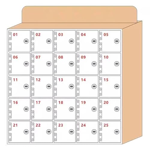 Transparente wandmontierbare Handyspind-sichere Aufbewahrungsbox für Fabrikpersonal & Studenten, abschließbarer Tresor (25 Bits Transparent B) von Generisch