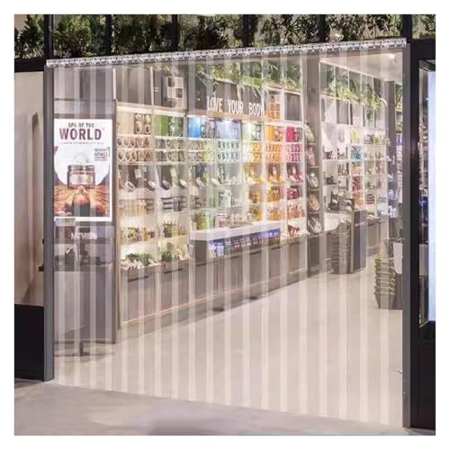 Transparente wasserdichte PVC-Vorhangtür, weiche Trennwand für Garage und Lager, einfach zu installieren (0,75 x 2,2 m), ideal für Industrie und Zuhause von Generisch