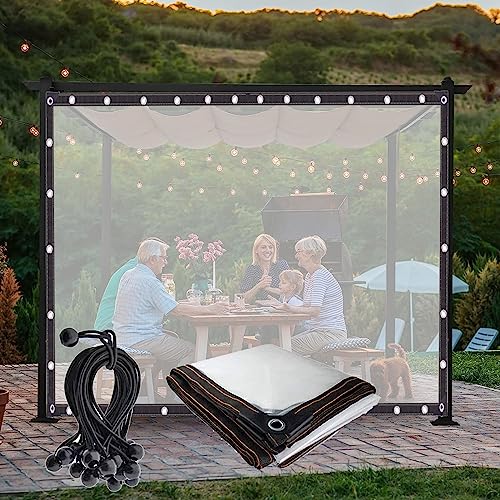 Transparente wasserdichte Pavillon-Abdeckung, Gartenpergola, Zeltteiler, Regendicht, Überdachung mit Ösen, Pflanzenschutz für den Außenbereich (Größe: 2,5 x 3,5 m) von Generisch