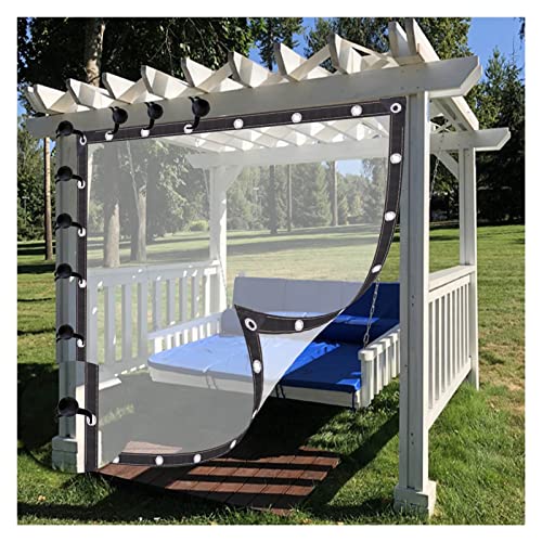 Transparente wasserdichte Pavillon-Vorhänge mit Ösen, anpassbare 6 x 3 m, transparente Kunststoffplane, wetterfeste Paneele für Pergola, Garten, Privatsphäre und Schutz im Freien Transparente wasserdichte Pavillon-Vorhänge mit Ösen, anpassbare 6 x 3 m, transparente Kunststoffplane, wetterfeste Paneele für Pergola, Garten, Privatsphäre und Schutz im Freien von Generisch