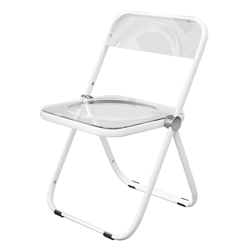 Transparenter Acryl-Klappstuhl - Armloser klarer Eventstuhl für Wohnzimmer, Esszimmer, Schlafzimmer & Arbeitszimmer - Platzsparendes faltbares Design für vielseitigen Einsatz von Generisch