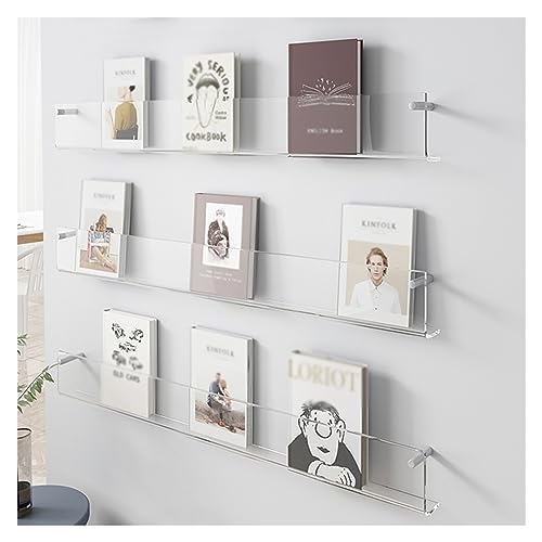 Transparenter Acryl-Magazinhalter zur Wandmontage, 3 Stück, Prospektständer für Vinyl-Schallplatten, Messen, Präsentationen, Zuhause und Büro, Organisation, 100 cm und 80 cm Länge Transparenter Acryl-Magazinhalter zur Wandmontage, 3 Stück, Prospektständer für Vinyl-Schallplatten, Messen, Präsentationen, Zuhause und Büro, Organisation, 100 cm und 80 cm Länge von Generisch