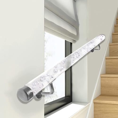 Transparenter Acryl-Treppenhandlauf 90 cm, rutschfeste Sicherheits-Stützstange für Innen- und Außentreppen, verstellbare Wandrampe 50cm-600cm, ideal für Kinder & Senioren Transparenter Acryl-Treppenhandlauf 90 cm, rutschfeste Sicherheits-Stützstange für Innen- und Außentreppen, verstellbare Wandrampe 50cm-600cm, ideal für Kinder & Senioren von Generisch